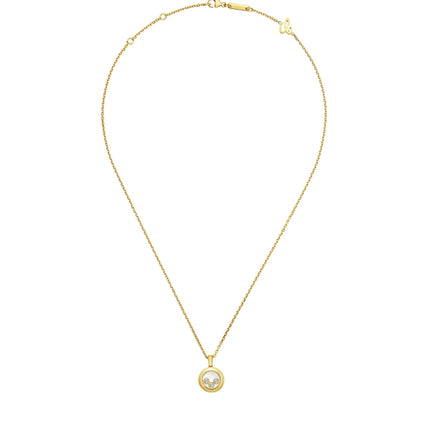 HAPPY PEDANT GOLD 3 DIAMOND NECKLACE