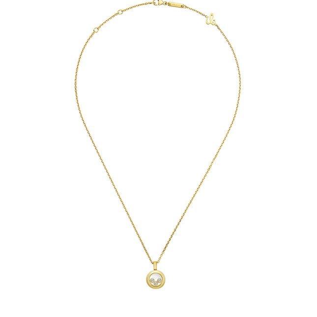 HAPPY PEDANT GOLD 3 DIAMOND NECKLACE