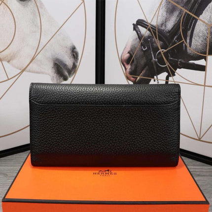 HM CLUTCH CONSTANCE 20.5 BLACK CALFSKIN SILVER HARDWARE