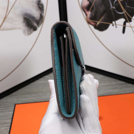 HM CLUTCH CONSTANCE 20.5 SAPPHIRE CALFSKIN SILVER HARDWARE