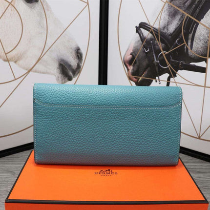 HM CLUTCH CONSTANCE 20.5 SAPPHIRE CALFSKIN SILVER HARDWARE