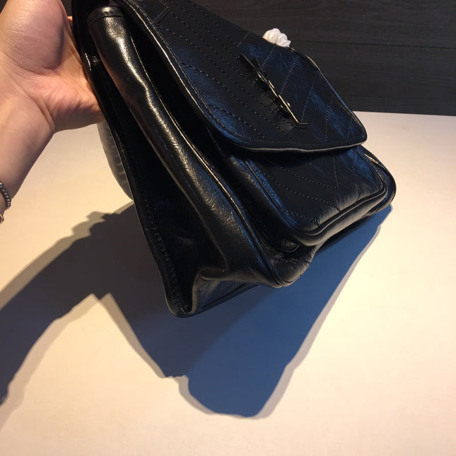 MEDIUM NIKI 27 IN BLACK CALFSKIN CHAIN BAG