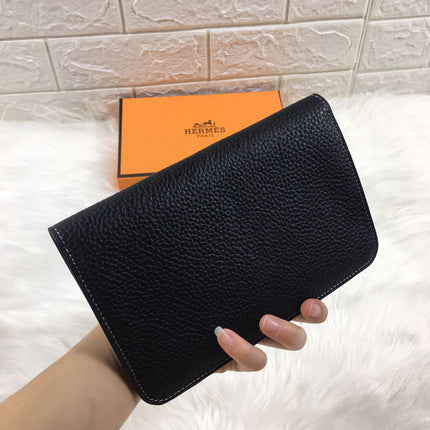HM DOGON WALLET 20 BLACK GRAINED CALFSKIN