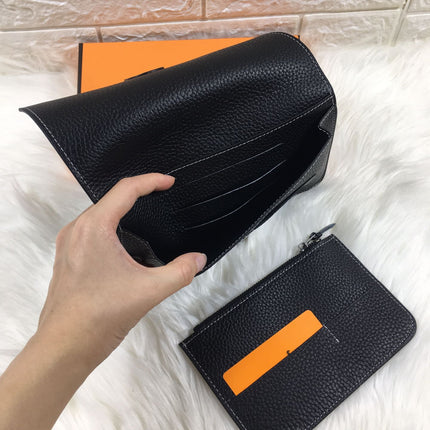 HM DOGON WALLET 20 BLACK GRAINED CALFSKIN