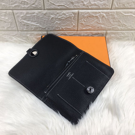 HM DOGON WALLET 20 BLACK GRAINED CALFSKIN