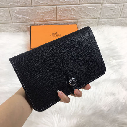 HM DOGON WALLET 20 BLACK GRAINED CALFSKIN
