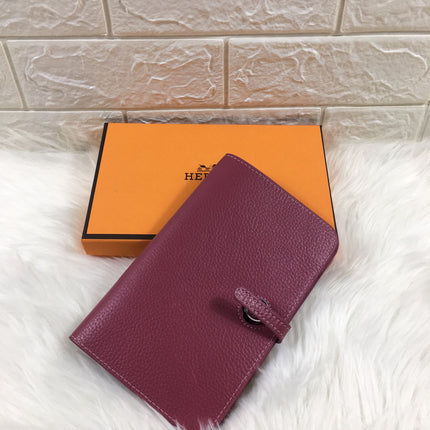 HM DOGON WALLET 20 BURGUNDY GRAINED CALFSKIN
