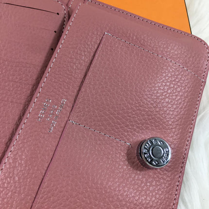 HM DOGON WALLET 20 DUSTY PINK GRAINED CALFSKIN