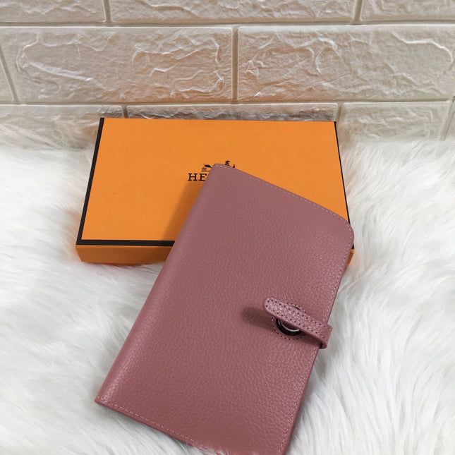 HM DOGON WALLET 20 DUSTY PINK GRAINED CALFSKIN
