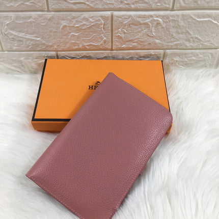 HM DOGON WALLET 20 DUSTY PINK GRAINED CALFSKIN
