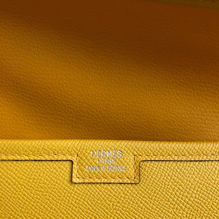 JIGE ELAN 29 CLUTCH IN MIMOSA YELLOW CALFSKIN
