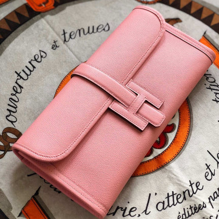 JIGE ELAN 29 CLUTCH IN BALLERINA PINK CALFSKIN