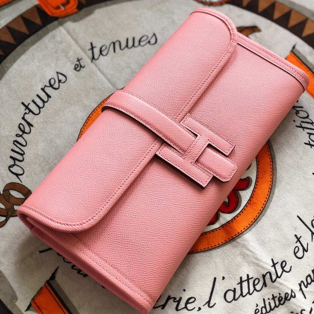 JIGE ELAN 29 CLUTCH IN BALLERINA PINK CALFSKIN