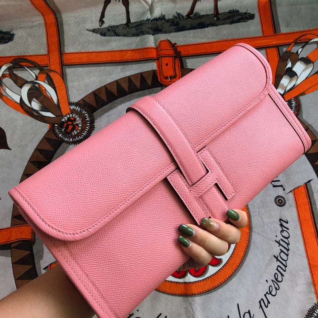 JIGE ELAN 29 CLUTCH IN BALLERINA PINK CALFSKIN