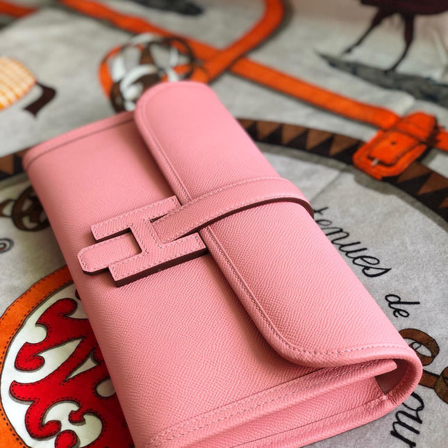 JIGE ELAN 29 CLUTCH IN BALLERINA PINK CALFSKIN