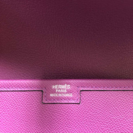 JIGE ELAN 29 CLUTCH IN MAGENTA PURPLE CALFSKIN