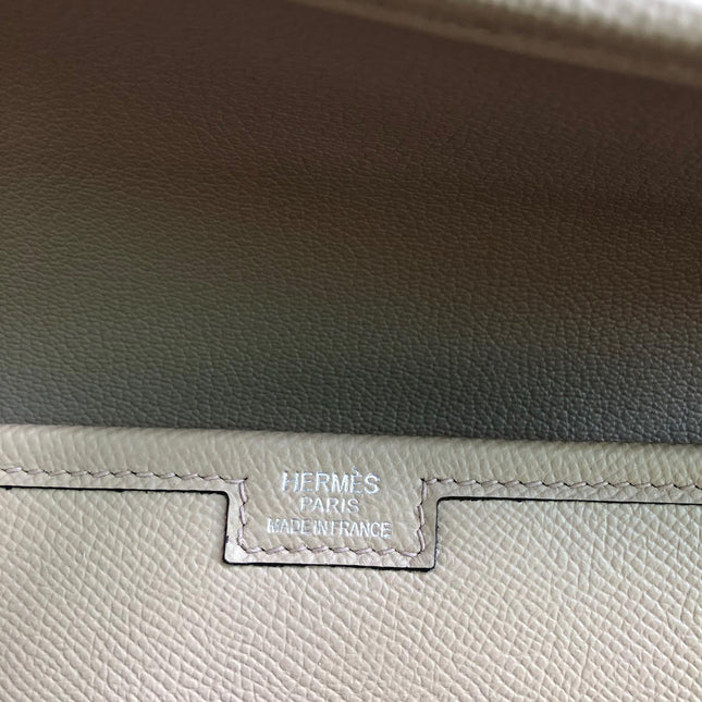 JIGE ELAN 29 CLUTCH IN ECRU TAN CALFSKIN