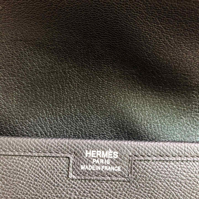 JIGE ELAN 29 CLUTCH IN BLACK CALFSKIN