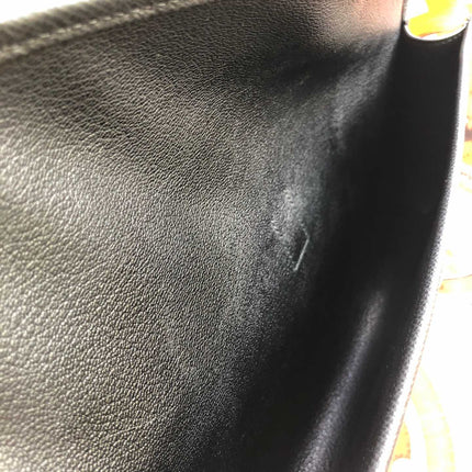 JIGE ELAN 29 CLUTCH IN BLACK CALFSKIN