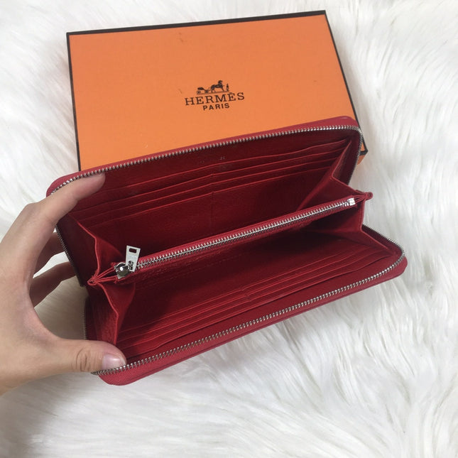 HM SILK'IN CLASSIC WALLET 20 APPLE GRAINED CALFSKIN