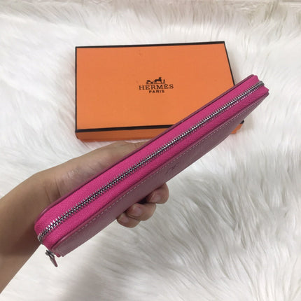 HM SILK'IN CLASSIC WALLET 20 BURGUNDY GRAINED CALFSKIN