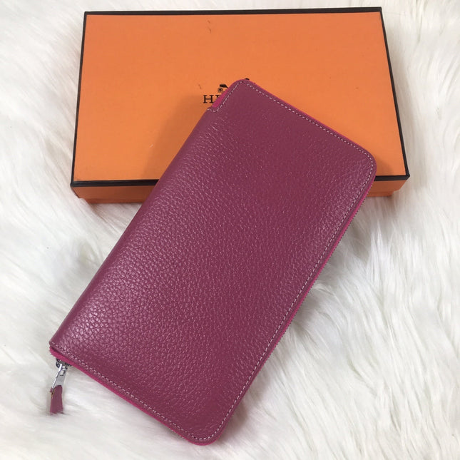 HM SILK'IN CLASSIC WALLET 20 BURGUNDY GRAINED CALFSKIN