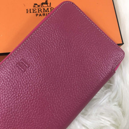 HM SILK'IN CLASSIC WALLET 20 BURGUNDY GRAINED CALFSKIN