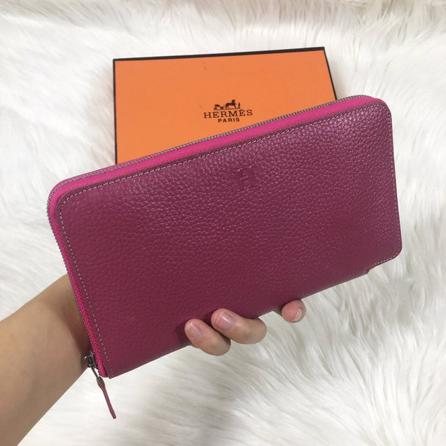 HM SILK'IN CLASSIC WALLET 20 BURGUNDY GRAINED CALFSKIN