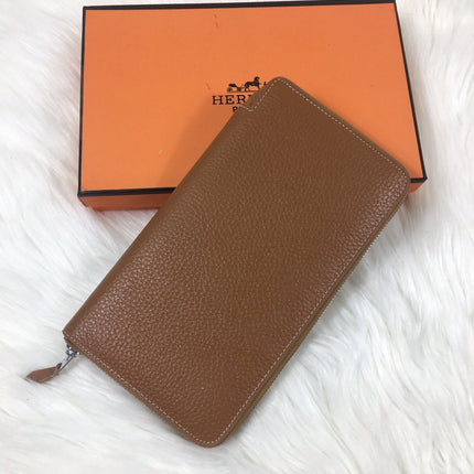 HM SILK'IN CLASSIC WALLET 20 BROWN GRAINED CALFSKIN