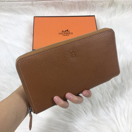 HM SILK'IN CLASSIC WALLET 20 BROWN GRAINED CALFSKIN