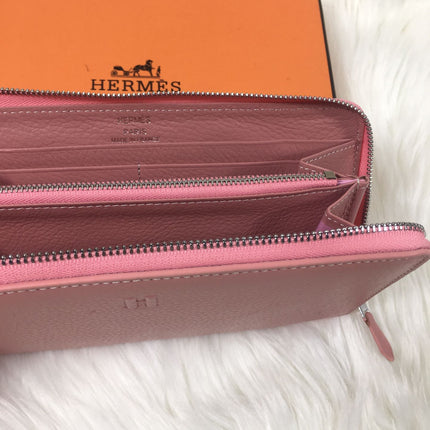 HM SILK'IN CLASSIC WALLET 20 LIGHT PINK GRAINED CALFSKIN