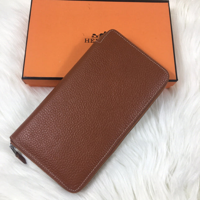 HM SILK'IN CLASSIC WALLET 20 RUSSET GRAINED CALFSKIN