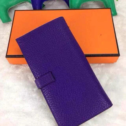 HM BEARN WALLET 17.5 PURPLE TOGO SILVER HARDWARE