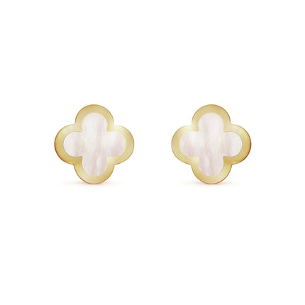 PURE CLOVER MOP PINK GOLD EARRINGS