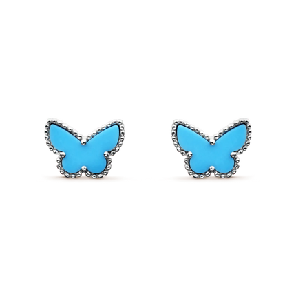 BUTTERFLY TURQUOISE SILVER EARRINGS