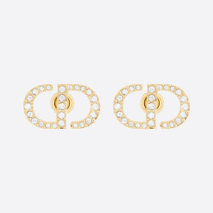 PETIT CD DIAMOND GOLD STUD EARRINGS