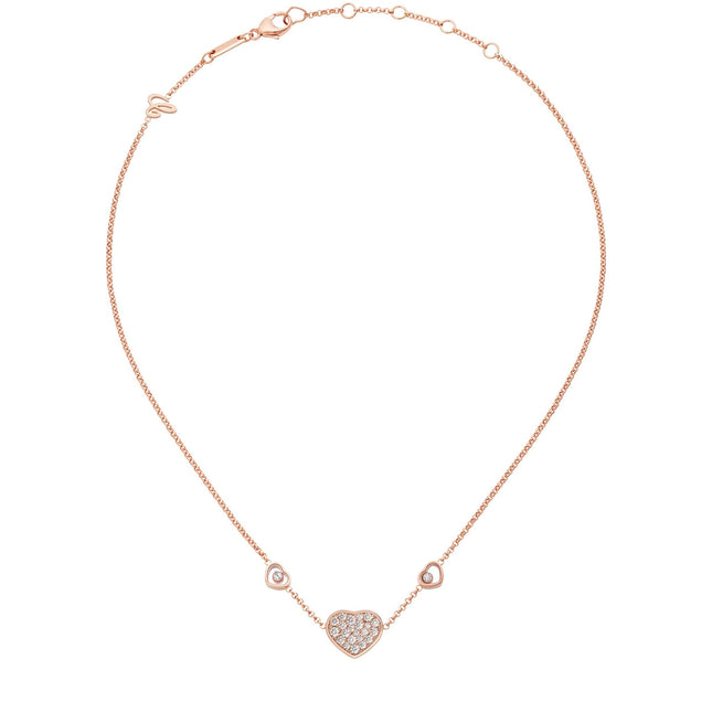HAPPY HEART NECKLACE 3 MOTIFS DIAMOND