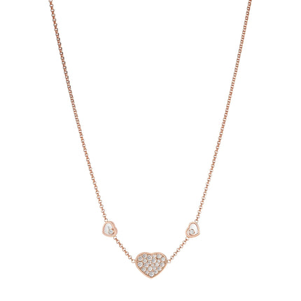 HAPPY HEART NECKLACE 3 MOTIFS DIAMOND