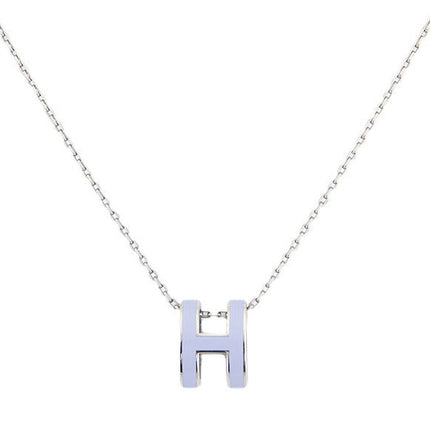 LILAC PURPLE MINI H VIOLET NECKLACE