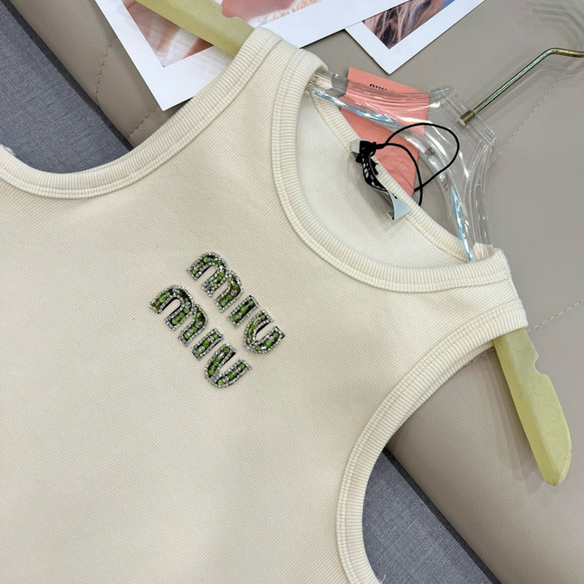 Miu Hand-beaded camisole