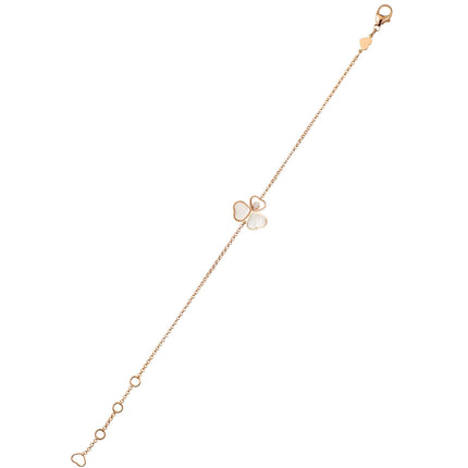 HAPPY HEART MOP BRACELET PINK GOLD DIAMOND