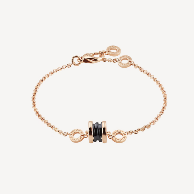 ZERO 1 SOFT PINK GOLD AND BLACK CERAMIC BRACELET