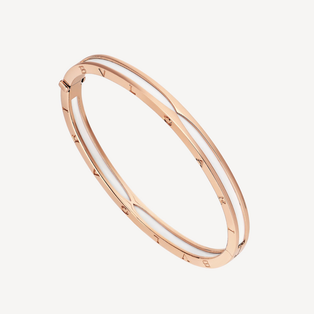 ZERO 1 PINK GOLD WITH WHITE CERAMIC BRACELET