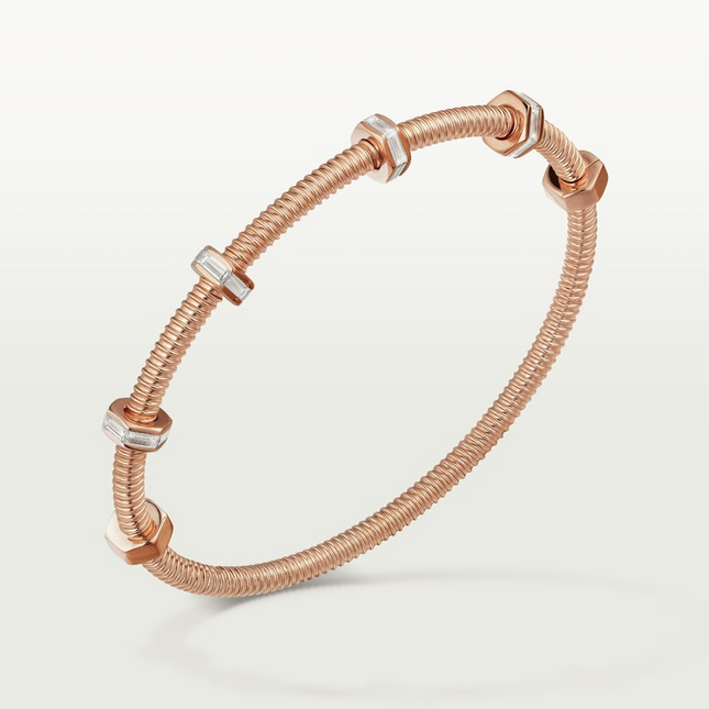 NUTS AND BOLTS PINK GOLD DIAMOND BRACELET