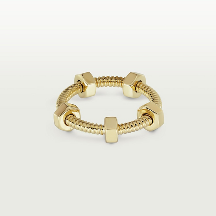 NUTS AND BOLTS GOLD RING