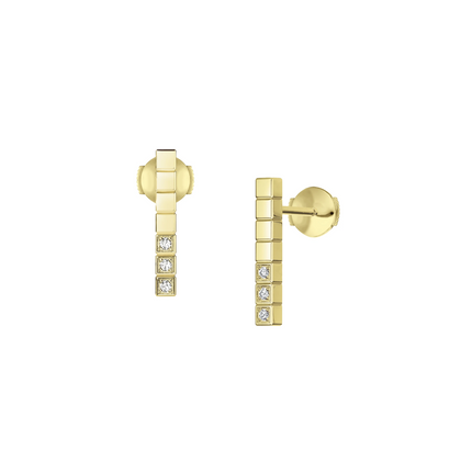 ICE CUBE GOLD DIAMONDS EARRINGS