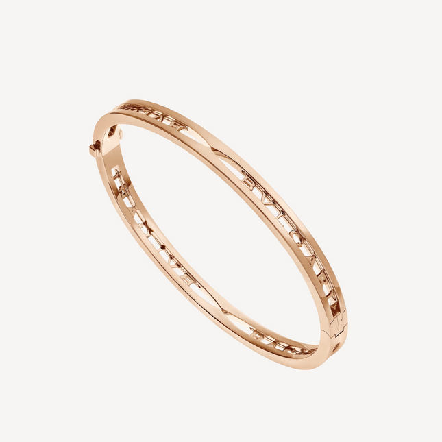 ZERO 1 SPIRAL LOGO PINK GOLD BRACELET