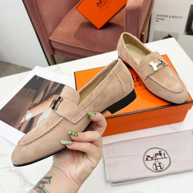 PARIS LOAFER PASTEL PINK SUEDE