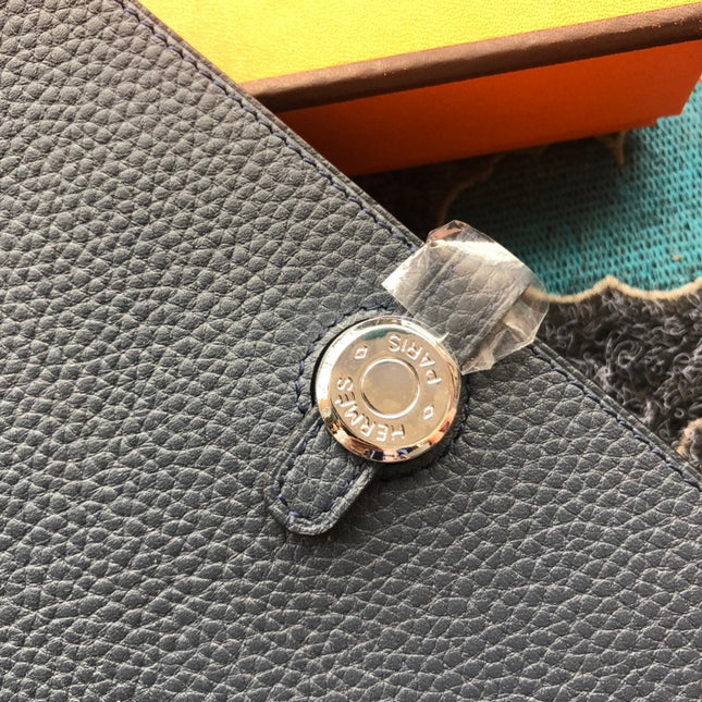 TOGO PASSPORT HOLDER 20 IN DARK GRAY CALFSKIN