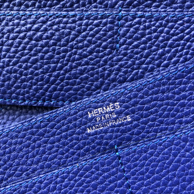 TOGO PASSPORT HOLDER 20 IN INDIGO BLUE CALFSKIN